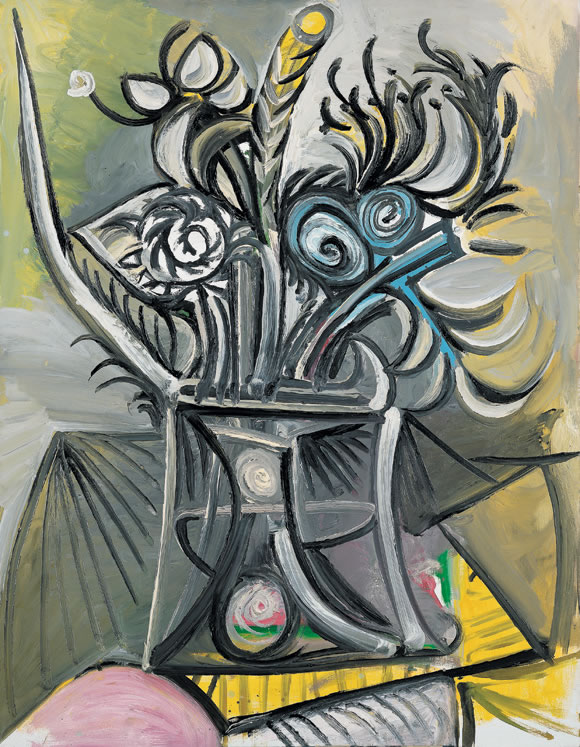 Picasso Vase with Flowers on a Table 1969
